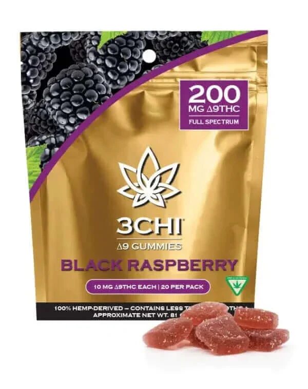 Buy 3Chi Delta 9 THC Gummies 200mg, 20ct - Black Raspberry