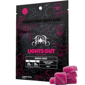 Buy Lights Out 1:1 Midnight Cherry Gummies (THC:CBN)