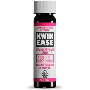 Buy Kwik Ease Sativa THC Strawberry Haze Shot (100mg)